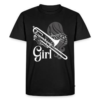 Trombone Trombone Girl - Men's Premium Organic T-Shirt - black - Front - Nico (187cm)