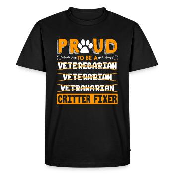 Veterinarian Veterinarian Proud - Men's Premium Organic T-Shirt - black - Front - Nico (187cm)
