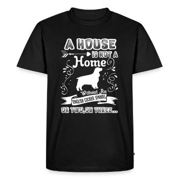 Home Without English Cocker Spaniel - Men's Premium Organic T-Shirt - black - Front - Nico (187cm)