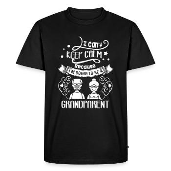 Father's Day Going To Be A Grandparent - Men's Premium Organic T-Shirt - black - Front - Nico (187cm)