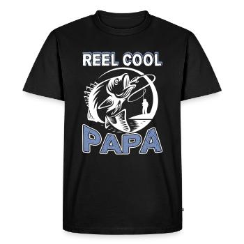 Fishing Reel Cool Papa Fishing - Men's Premium Organic T-Shirt - black - Front - Nico (187cm)