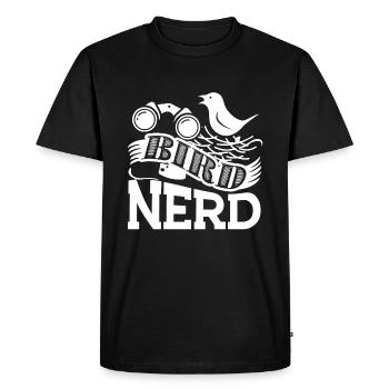 Birdwatching Birdwatching Bird Nerd - Men's Premium Organic T-Shirt - black - Front - Nico (187cm)