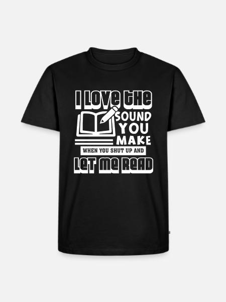 Book Book Let Me Read - Men's Premium Organic T-Shirt - black