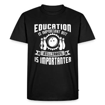 Billiards Billiards Is Importanter - Men's Premium Organic T-Shirt - black - Front - Nico (187cm)