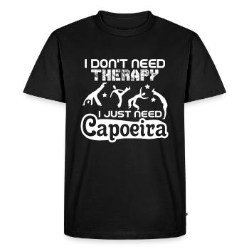 I Don't Need Therapy I Just Need Capoeira - Men's Premium Organic T-Shirt - black - Front - Nico (187cm)