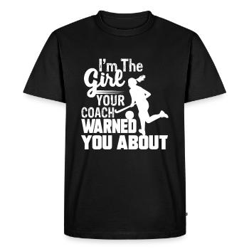 Field Hockey Field Hockey Girl - Men's Premium Organic T-Shirt - black - Front - Nico (187cm)
