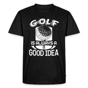 Golf Golf Is Always A Good Idea - Men's Premium Organic T-Shirt - black - Front - Nico (187cm)