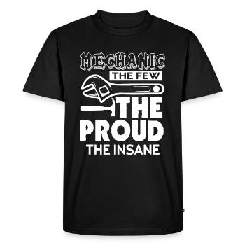 Mechanic Mechanic The Few The Proud The Insane - Men's Premium Organic T-Shirt - black - Front - Nico (187cm)