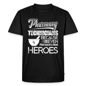 Pharmacy Technician Pharmacy Technicians Heroes - Men's Premium Organic T-Shirt - black - Front - Nico (187cm)