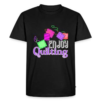 Quilting Enjoy Quilting - Men's Premium Organic T-Shirt - black - Front - Nico (187cm)