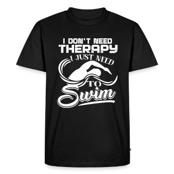 Swimming I Just Need To Swim - Men's Premium Organic T-Shirt - black - Front - Nico (187cm)