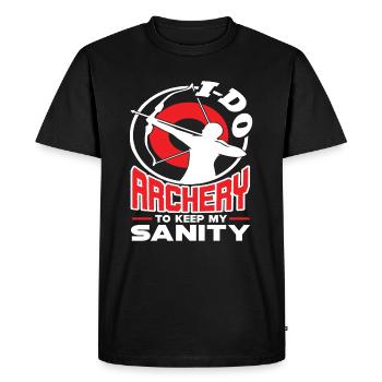 Archery I Do Archery To Keep My Sanity - Men's Premium Organic T-Shirt - black - Front - Nico (187cm)