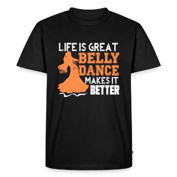 Belly Dance Belly Dance Makes Life Better - Men's Premium Organic T-Shirt - black - Front - Nico (187cm)