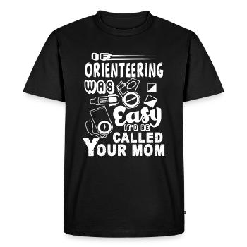 Orienteering Orienteering Wasn't Easy - Men's Premium Organic T-Shirt - black - Front - Nico (187cm)