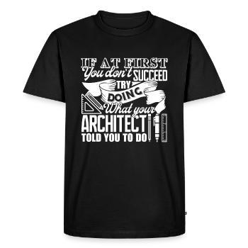 Architect Proud Architect - Men's Premium Organic T-Shirt - black - Front - Nico (187cm)