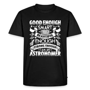 Astronomer Strong Astronomer - Men's Premium Organic T-Shirt - black - Front - Nico (187cm)
