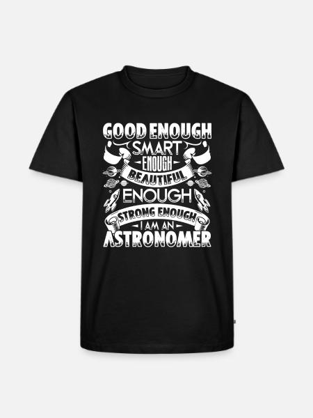 Astronomer Strong Astronomer - Men's Premium Organic T-Shirt - black