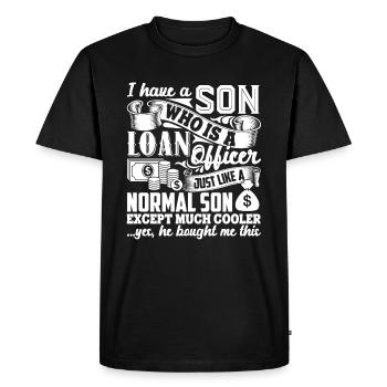 Loan Officer My Son Is A Loan Officer - Men's Premium Organic T-Shirt - black - Front - Nico (187cm)