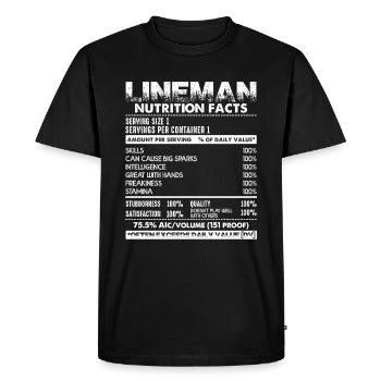 Lineman Lineman Nutrition Facts - Men's Premium Organic T-Shirt - black - Front - Nico (187cm)