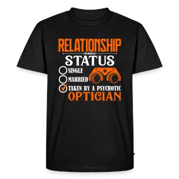 Optician Optician Relationship Status - Men's Premium Organic T-Shirt - black - Front - Nico (187cm)