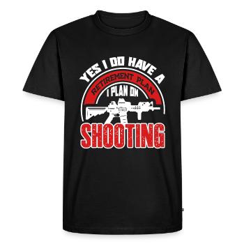 Shooting Retirement Plan On Shooting - Men's Premium Organic T-Shirt - black - Front - Nico (187cm)
