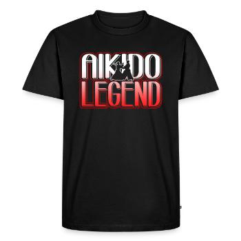Aikido Aikido Legend - Men's Premium Organic T-Shirt - black - Front - Nico (187cm)
