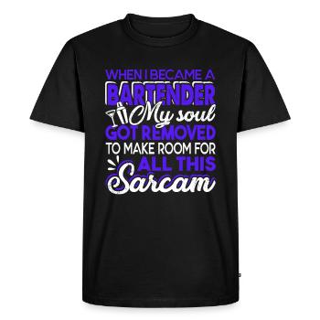 Bartender When I Became A Bartender - Men's Premium Organic T-Shirt - black - Front - Nico (187cm)