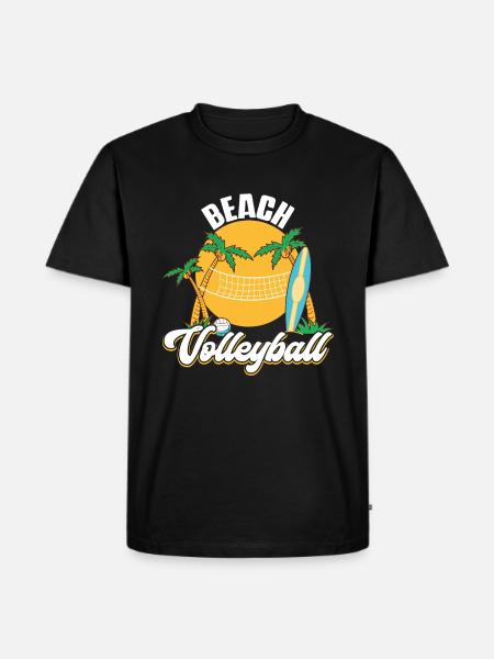 I Love Beach Volleyball - Men's Premium Organic T-Shirt - black