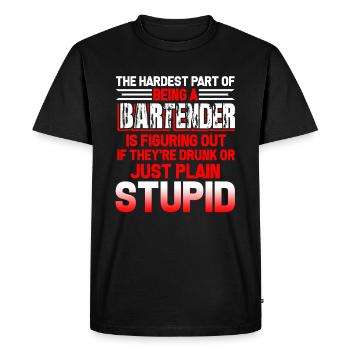 Bartender The Hardest Part Of Being A Bartender - Men's Premium Organic T-Shirt - black - Front - Nico (187cm)