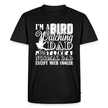 Birdwatching Birdwatching Dad Is Cooler - Men's Premium Organic T-Shirt - black - Front - Nico (187cm)