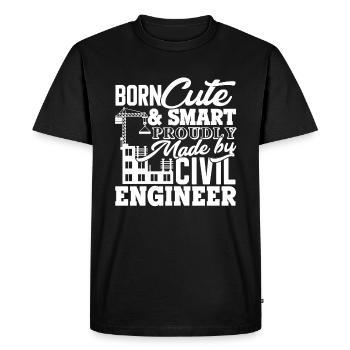 Civil Engineer Proudly Made by Civil Engineer - Men's Premium Organic T-Shirt - black - Front - Nico (187cm)