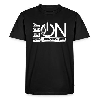 Cigar Smoking Cigar Smoking Herf On - Men's Premium Organic T-Shirt - black - Front - Nico (187cm)