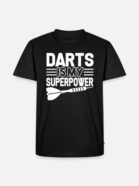 Darts Darts Is My Superpower - Men's Premium Organic T-Shirt - black