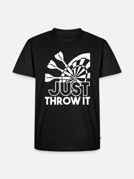 Darts Darts Just Throw It - Men's Premium Organic T-Shirt - black
