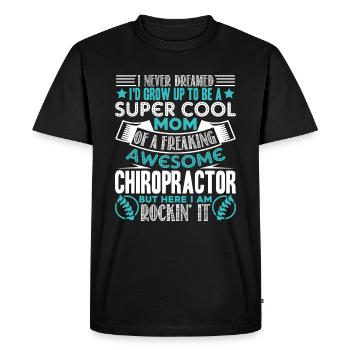 Chiropractor Super Cool Chiropractor Mom - Men's Premium Organic T-Shirt - black - Front - Nico (187cm)