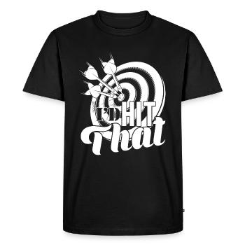 Darts Darts I'd Hit That - Men's Premium Organic T-Shirt - black - Front - Nico (187cm)