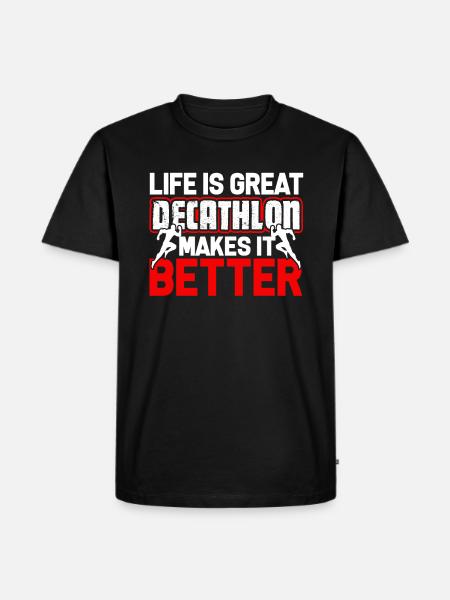 Decathlon Decathlon Makes Life Better - Men's Premium Organic T-Shirt - black
