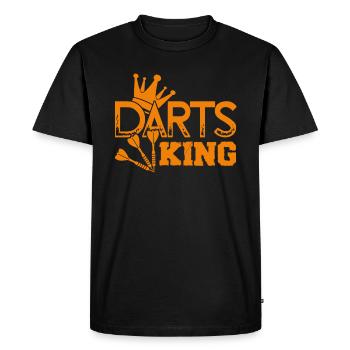 Darts Darts King - Men's Premium Organic T-Shirt - black - Front - Nico (187cm)