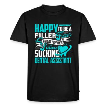 Dental Assistant Proud Dental Assistant - Men's Premium Organic T-Shirt - black - Front - Nico (187cm)