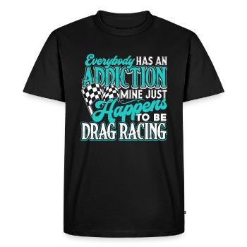 Drag Racing Drag Racing Addiction - Men's Premium Organic T-Shirt - black - Front - Nico (187cm)