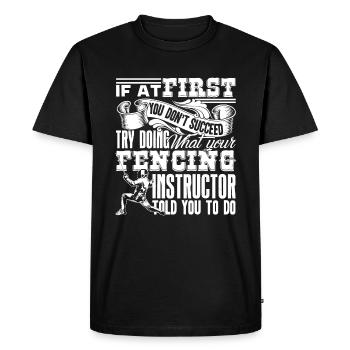 Fencing Fencing Instructor - Men's Premium Organic T-Shirt - black - Front - Nico (187cm)