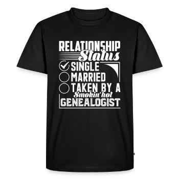 Genealogy Genealogist Relationship Status - Men's Premium Organic T-Shirt - black - Front - Nico (187cm)