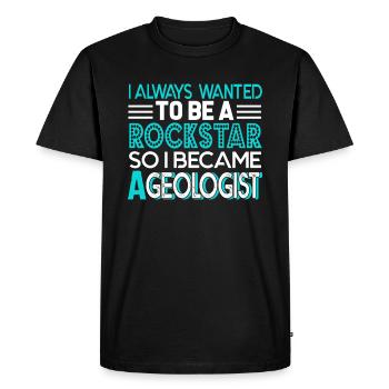 Geologist So I Became A Geologist - Men's Premium Organic T-Shirt - black - Front - Nico (187cm)