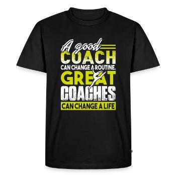 Great Gymnastics Coach Can Change A Life - Men's Premium Organic T-Shirt - black - Front - Nico (187cm)