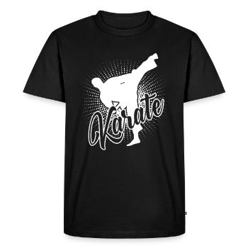 Karate Karate Fighter - Men's Premium Organic T-Shirt - black - Front - Nico (187cm)