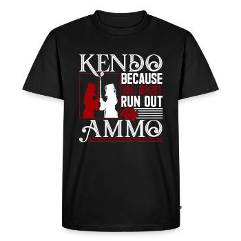 Kendo Kendo Because You Might Run Out Ammo - Men's Premium Organic T-Shirt - black - Front - Nico (187cm)