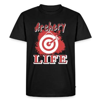 Archery Archery Life - Men's Premium Organic T-Shirt - black - Front - Nico (187cm)
