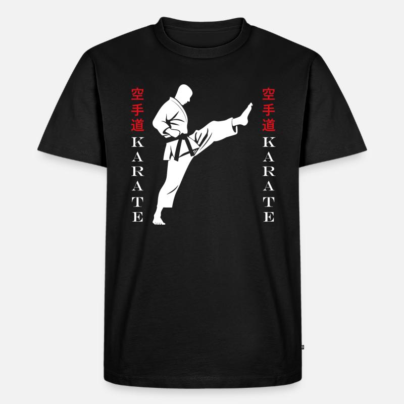 Karate - Männer Premium Bio T-Shirt - Schwarz