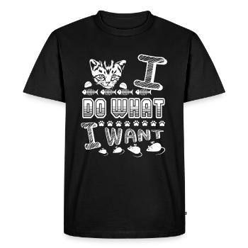 Himalayan cat Himalayan cat I Do What I Want - Men's Premium Organic T-Shirt - black - Front - Nico (187cm)