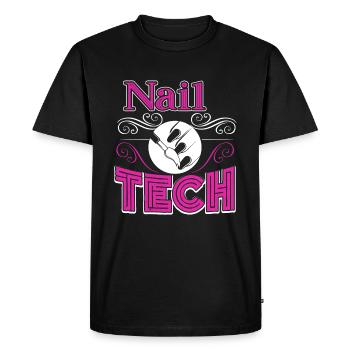 Proud To Be A Nail Tech - Men's Premium Organic T-Shirt - black - Front - Nico (187cm)